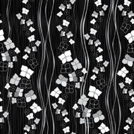 Seamless vector pattern with abstract flowers Hand-drawn floral background