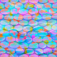 Texture of blue water with colorful spots