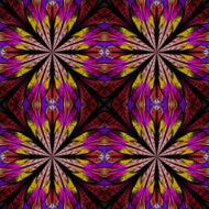 Symmetrical pattern in stained-glass window style