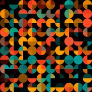Orange Geometric Circle Pie Pattern Square