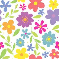Seamless Pattern Spring Flowers