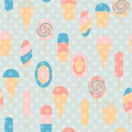 Ice cream seamless vintage pattern