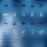Set of news icons