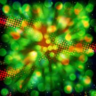 abstract green bokeh background