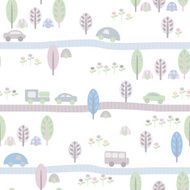 Seamless baby background with cars N4