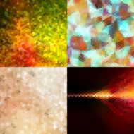Hexagon Background Set EPS 10