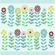 Lovely bright flowers Flower border Decorative design element