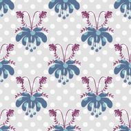 Seamless cute cartoon flowers pattern background N2