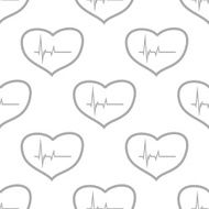 New Heartbeat seamless pattern