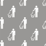 Trash seamless pattern