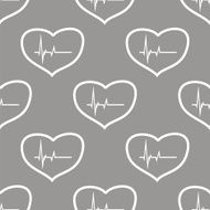 Heartbeat seamless pattern