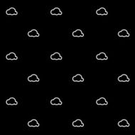 Geometric simple monochrome minimalistic vector holiday pattern clouds