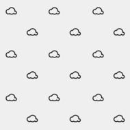 Geometric simple monochrome minimalistic vector holiday pattern clouds N2