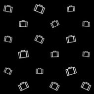 Geometric simple monochrome minimalistic vector holiday pattern suitcase or bag