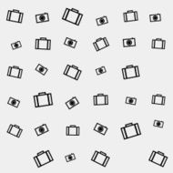 Geometric simple monochrome minimalistic vector holiday pattern suitcase or bag N7