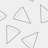 Geometric simple monochrome minimalistic pattern of cone or triangle shapes N2