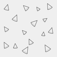 Geometric simple monochrome minimalistic pattern of cone or triangle shapes N3