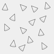 Geometric simple monochrome minimalistic pattern of cone or triangle shapes N4