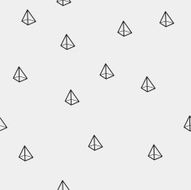 Geometric simple monochrome minimalistic pattern of pyramid or triangle shapes