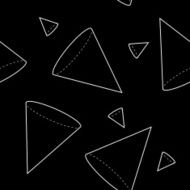 Geometric simple monochrome minimalistic pattern of cone or triangle shapes N6