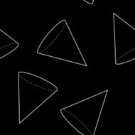 Geometric simple monochrome minimalistic pattern of cone or triangle shapes N7