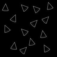 Geometric simple monochrome minimalistic pattern of cone or triangle shapes N9