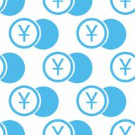 Yen coin seamless pattern N2