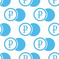 Rouble coin seamless pattern N2