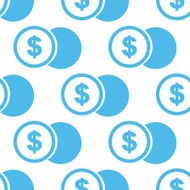Dollar coin seamless pattern N2