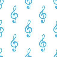 Treble clef seamless pattern N3