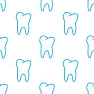 Tooth seamless pattern N2