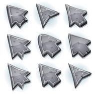 Stone Icons Cursor And Arrows