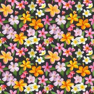 Tropical Flowers Background - Vintage Seamless Pattern N4