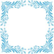 Square Border With Abstract Flowers N2