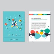 Vector brochure template design Abstract Backgrounds Flat Info N7