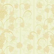 Vector repeating pattern with grape clusters in vintage style