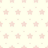 Vector pastel seamless pattern with sea starfish