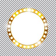 Golden Shiny Frame Vector Illustration N5