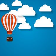 Air Balloon Background Vector Illustration N2