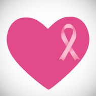 Breast cancer awareness pink ribbon Vector Illustration N8