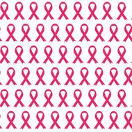 Breast Cancer Awareness Pink Ribbon Seamless Pattern Background N3