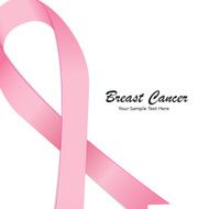 Breast cancer awareness pink ribbon Vector Illustration N12