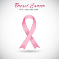 Breast cancer awareness pink ribbon Vector Illustration N13