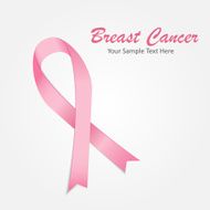 Breast cancer awareness pink ribbon Vector Illustration N16