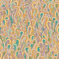 Seamless floral curly colorful vintage background wallpaper