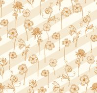 Clover line and diagonal art seamless pattern background