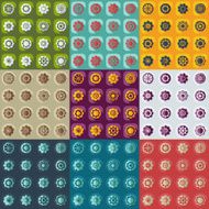 Flat modern design with shadow icon flower N25