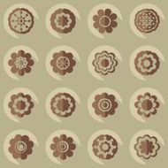 Flat modern design with shadow icon flower N26