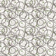 Vector seamless pattern of randomly circles and green dots