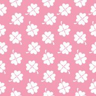 Abstract Natural Clover Seamless Pattern Background Vector Illus